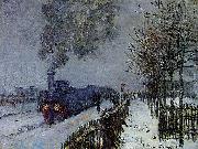 Claude Monet Train in the Snow Spain oil painting artist